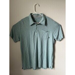 Free Fly Shirt Mens Large Green Polo Performance Bamboo Short Sleeve Casual